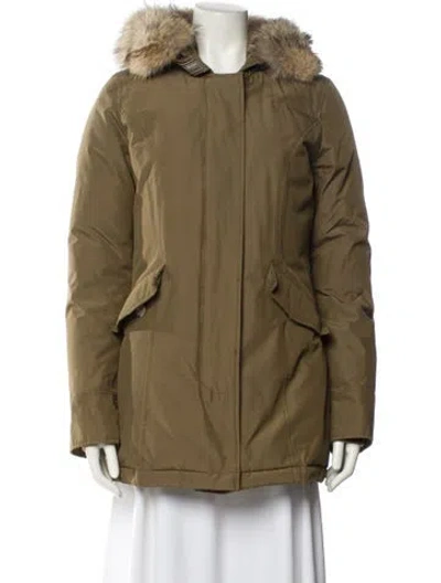 Pre-owned Woolrich Parka In Green