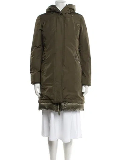 Pre-owned Woolrich Parka In Green