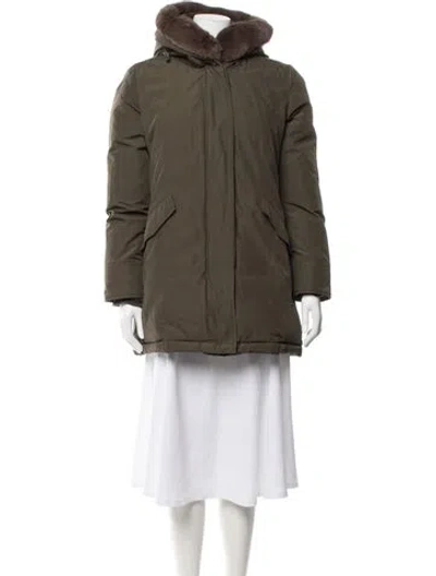 Pre-owned Woolrich Parka In Green
