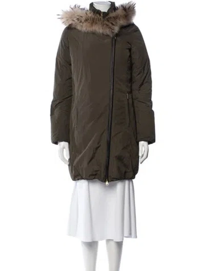 Pre-owned Woolrich Parka In Green