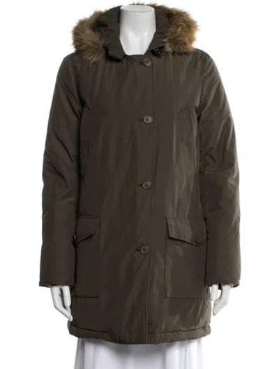 Pre-owned Woolrich Parka In Green
