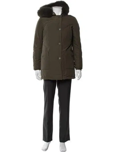 Pre-owned Woolrich Parka In Green