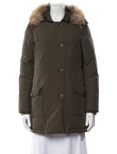 Pre-owned Woolrich Parka In Green