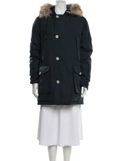 Pre-owned Woolrich Parka In Green