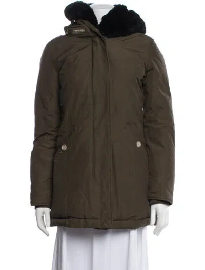 Pre-owned Woolrich Parka In Green