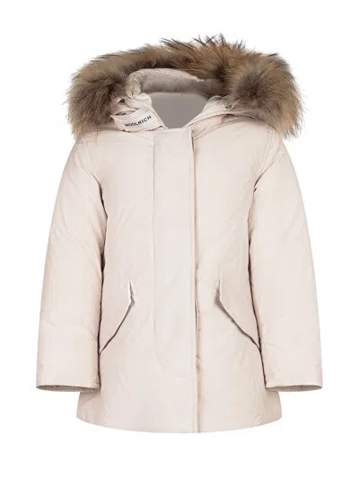 Woolrich Parka Jacket With Quilted Insulation In Pink