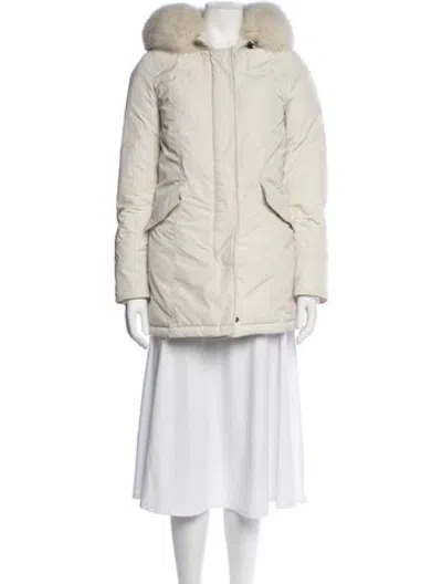 Pre-owned Woolrich Parka In Neutrals