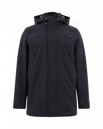 Woolrich Parka Softshell Melton Blue In Ut34963989
