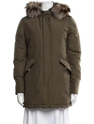Pre-owned Woolrich Parka W/ Tags In Green