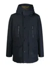 Woolrich Midnight Blue Cotton Down Jacket In Blue