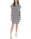 Woolrich Patch Breast Pocket Tartan Checked Tunic With Drawstring At