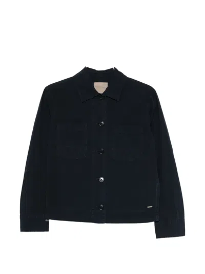 Woolrich Patch Pocket Jacket In Blue
