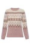 Woolrich Pattern Intarsia-knit Crewneck Jumper In Pink