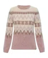 Woolrich Pattern Intarsia-knit Crewneck Jumper In Nude