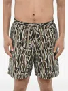 Woolrich Patterned Drawstring Swim Trunks In Multi