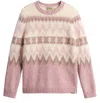 Woolrich Pattern Intarsia-knit Crewneck Jumper In Pink