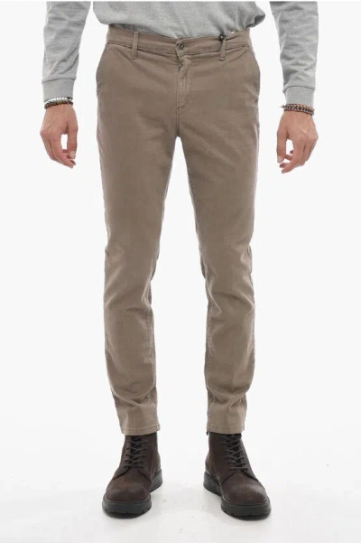 Woolrich Penn-rich Stretch Cotton Chino Trousers In Grey
