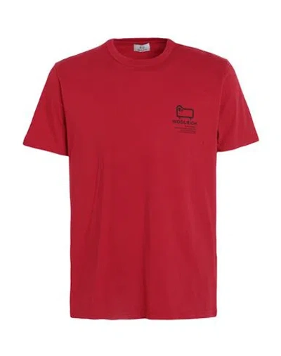 Woolrich Photographic Tee Man T-shirt Red Size Xl Organic Cotton