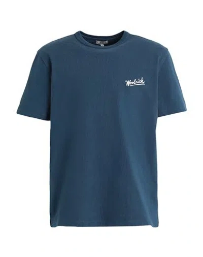 Woolrich Photographic Tee Man T-shirt Slate Blue Size Xl Cotton