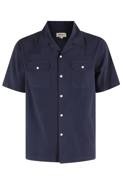 Woolrich Classic Deep Blue Pima Camp Shirt