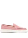 Woolrich Suede Leather Slip On Sneakers In Pink