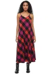 Woolrich Checked-pattern Midi Dress In Pink
