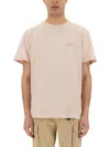 Woolrich Flamed Cotton T Shirt In Pink