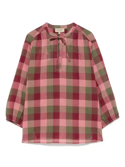 Woolrich Plaid Blouse In Pink