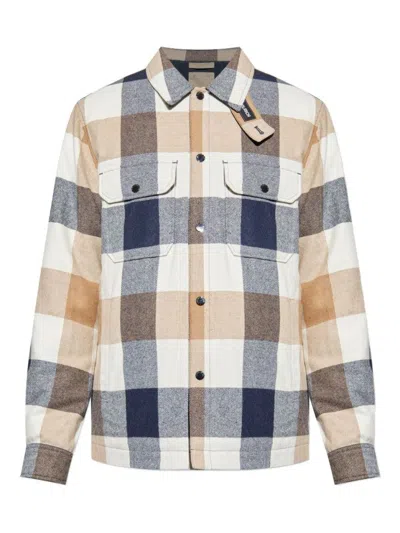 WOOLRICH PLAID BUTTON-UP SHIRT WITH CHEST POCKETS