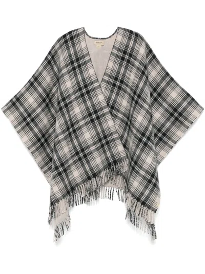WOOLRICH PLAID-CHECK CAPE