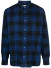 Woolrich Plaid-check Long-sleeve Cotton Shirt In Blue