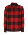 Woolrich Alaskan Wool Check Overshirt In Red