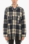 Woolrich Plaid Motif Explorer Overshirt With Double Breast Pocket And In Blue