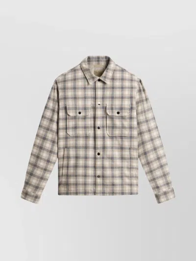 WOOLRICH PLAID PATTERN JACKET FEATURING CHEST POCKETS