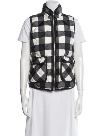 Pre-owned Woolrich Plaid Print Down Jacket In Gray