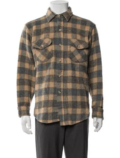 Pre-owned Woolrich Plaid Print Jacket In Black/neutrals