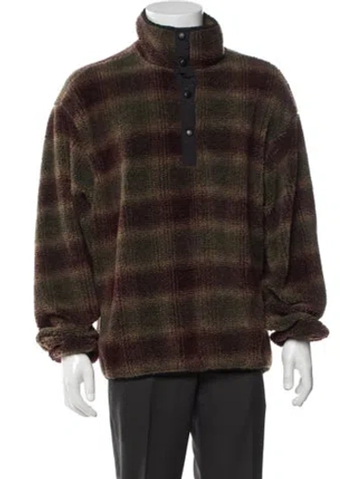 Pre-owned Woolrich Plaid Print Jacket In Brown