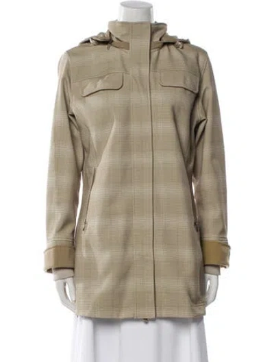 Pre-owned Woolrich Plaid Print Jacket In Neutral