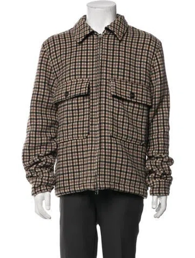 Pre-owned Woolrich Plaid Print Jacket In Neutrals