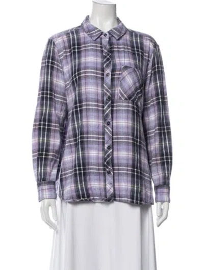 Pre-owned Woolrich Plaid Print Jacket In Purple