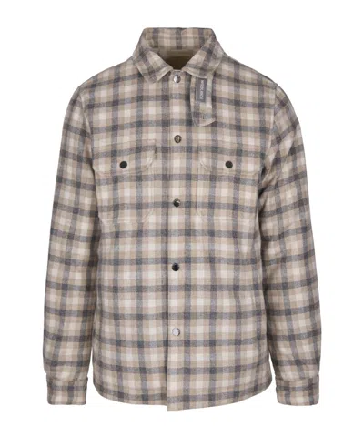 WOOLRICH CHECK-PATTERN FLAP-POCKET SHIRT JACKET