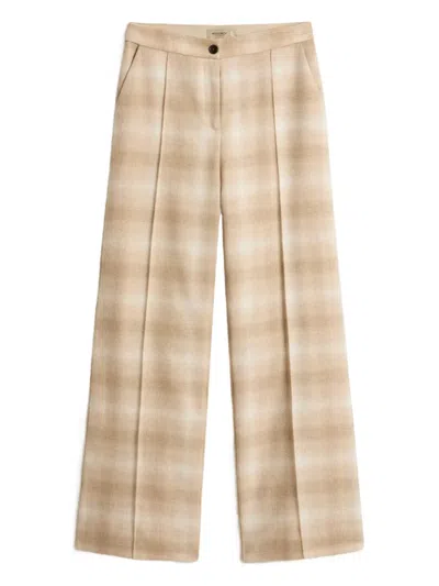 Woolrich Plaid Trousers In Neutral