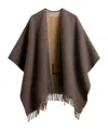 Woolrich Plaid Wool-blend Cape In Black