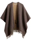 Woolrich Plaid Wool-blend Cape In Neutrals