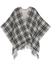 Woolrich Checked Fringed Cape