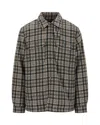 Woolrich Check-pattern Wool-blend Jacket In Green