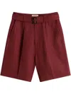 Woolrich Pleat-detailing Shorts In Red