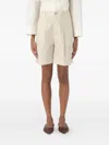 Woolrich Pleated Button Shorts In White