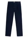 Woolrich Pleated Drawstring Trousers In Blue