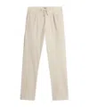Woolrich Pleated Drawstring Trousers In Brown